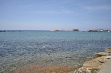 Güzel liman eski, kale Pafos Kıbrıs