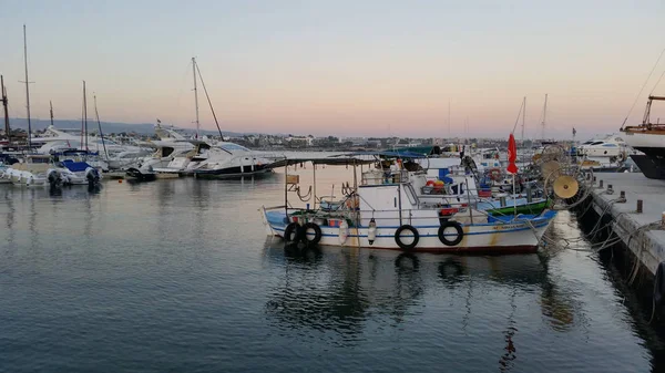 Gyönyörű Kikötő Régi Kastély Pafos Ciprus — Stock Fotó