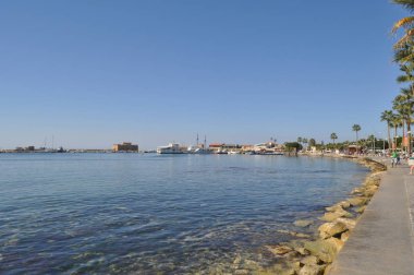 Güzel liman eski, kale Pafos Kıbrıs