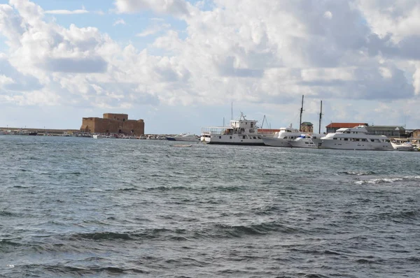 Bellissimi Porti Vecchi Castello Pafos Cipro — Foto Stock