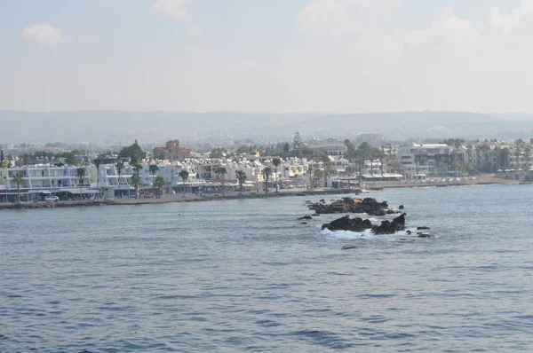 Die Schönen Alten Häfen Die Burg Von Paphos Auf Zypern — Stockfoto