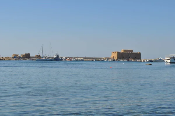 Güzel Liman Eski Kale Pafos Kıbrıs — Stok fotoğraf