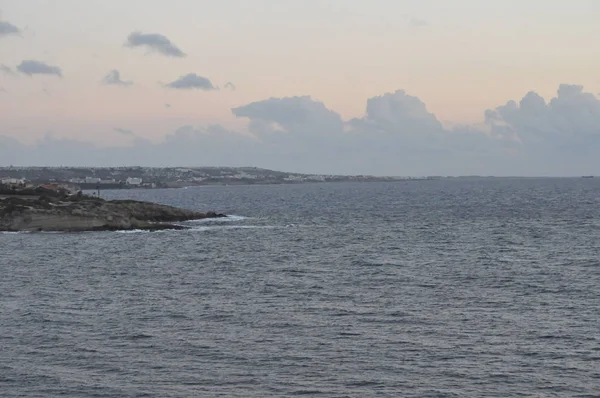 Der Schöne Korallenbucht Strand Pafos Zypern — Stockfoto