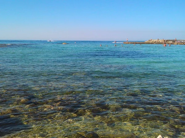 Bela Praia Pafos Chipre — Fotografia de Stock