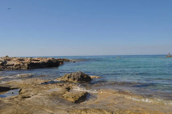 Güzel Olimpiyat Lagoon Resort Beach Pafos Kıbrıs — Stok fotoğraf