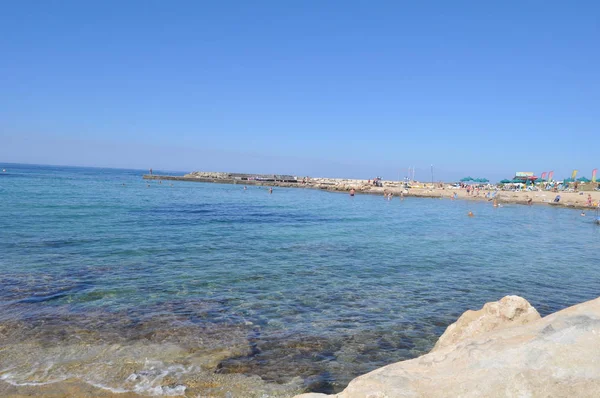 Den Vakre Olympiske Lagunen Resort Beach Pafos Kypros – stockfoto