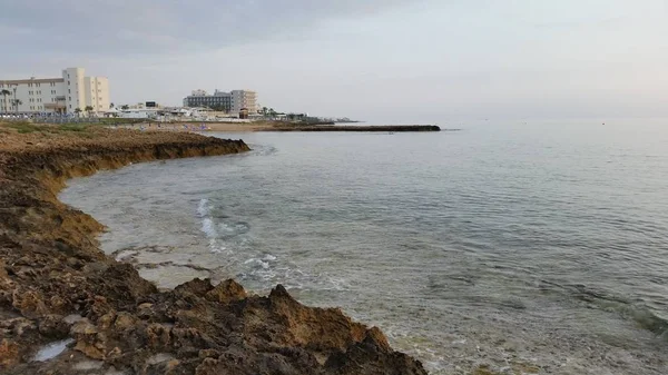 Piękny Pernera Beach Protaras Cyprze — Zdjęcie stockowe