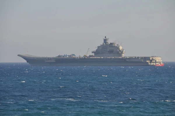 Hermoso Buque Guerra Mar — Foto de Stock