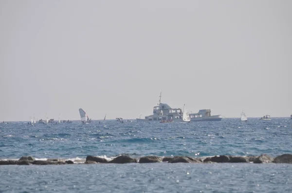 Das Schöne Boot Auf Offener See — Stockfoto