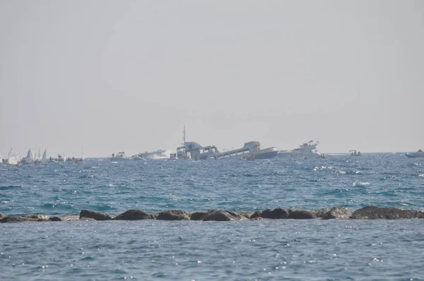 Das Schöne Boot Auf Offener See — Stockfoto