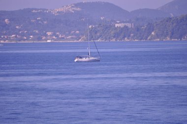 Açık denizde güzel Lüks Yat