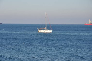 Açık denizde güzel Lüks Yat