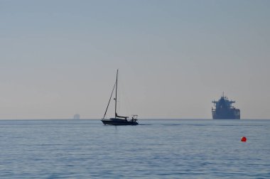 Açık denizde güzel Lüks Yat