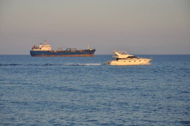 Açık denizde güzel Lüks Yat