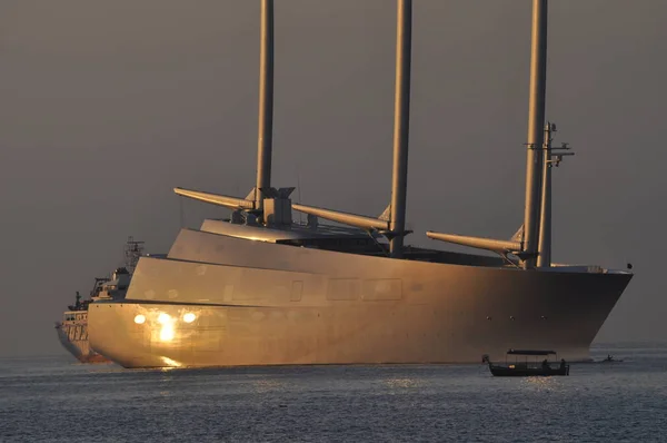 Красиві Розкішних Парусних Яхт Відкритому Морі — стокове фото