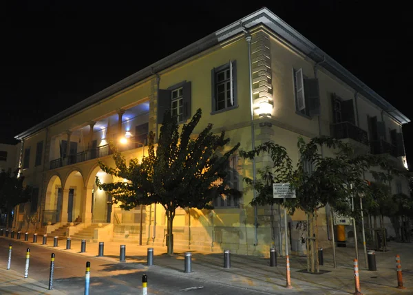 Beautiful Night Cyprus University Technology Tepak Limassol Cyprus — Stock Photo, Image