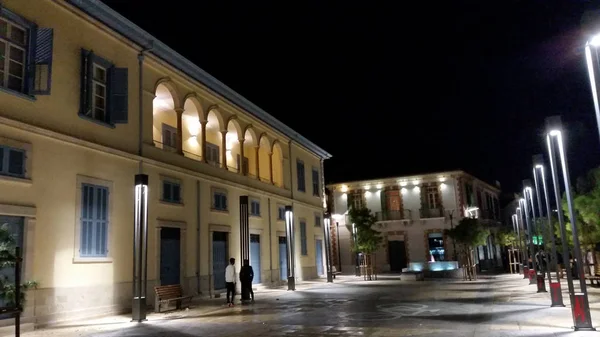 Piękna Noc Cypr University Technology Tepak Limassol Cyprze — Zdjęcie stockowe