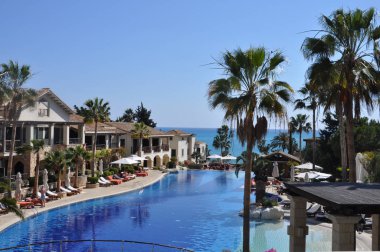 Kıbrıs 'ta güzel Columbia Beach Resort Binası sido (Limasol)
