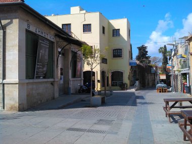 Kıbrıs'ta Limasol bina güzel eski şehir merkezi
