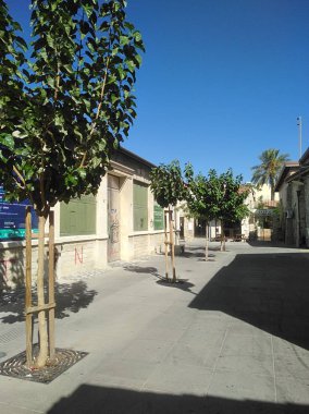 Kıbrıs'ta Limasol bina güzel eski şehir merkezi