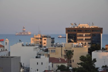 Güzel genel bakış şehir merkezi Limasol Kıbrıs