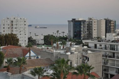 Güzel genel bakış şehir merkezi Limasol Kıbrıs