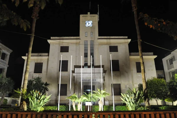 Beautiful Night Limassol Municipal Building Cyprus — Stock Photo, Image