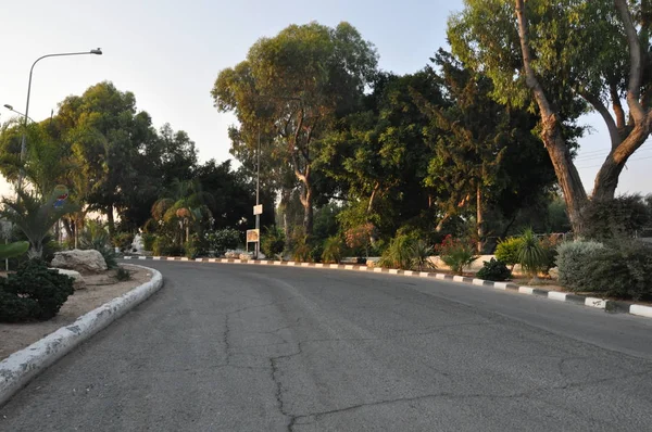 Bela Estrada Torno Verde Chipre — Fotografia de Stock