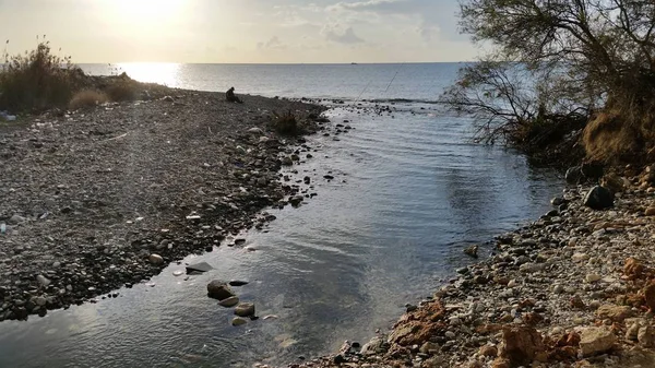 Красива Природна Річка Кіпрі — стокове фото