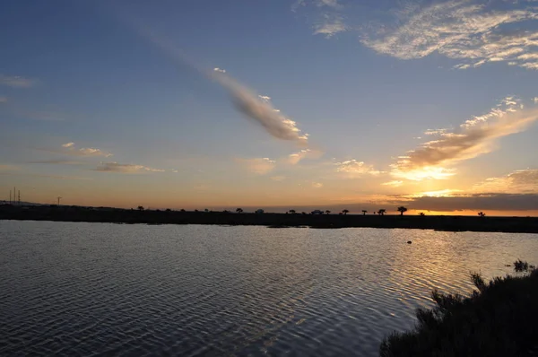 Kıbrıs'ta güzel doğal Sulak Limasol Tuz Gölü manzara