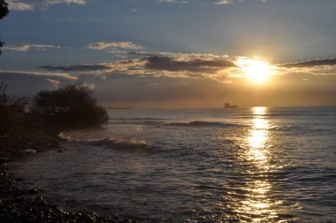 Güzel doğal deniz manzarası