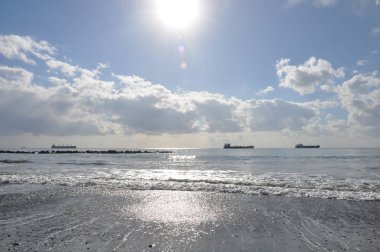 Güzel doğal deniz manzarası