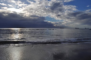Güzel doğal deniz manzarası