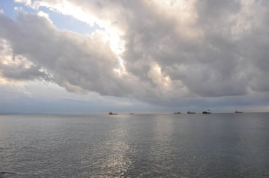 Güzel doğal deniz manzarası