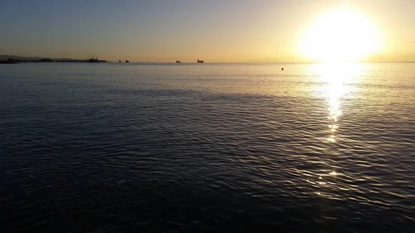 Piękny Zachód Słońca Naturalny Krajobraz Morski — Zdjęcie stockowe