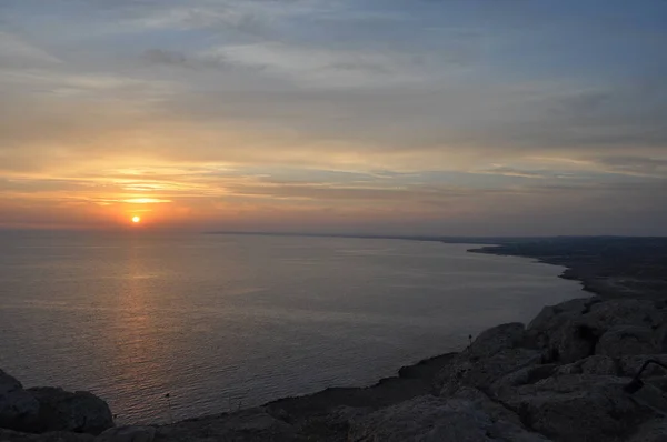 Güzel Gün Batımı Doğal Deniz Manzara — Stok fotoğraf