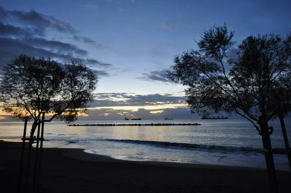 Hermoso Paisaje Marino Natural Atardecer — Foto de Stock