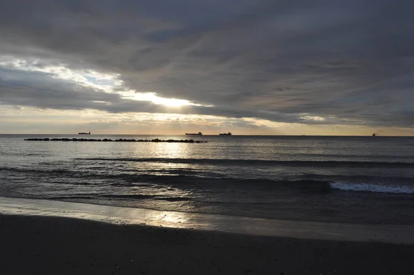 Hermoso Paisaje Marino Natural Atardecer —  Fotos de Stock