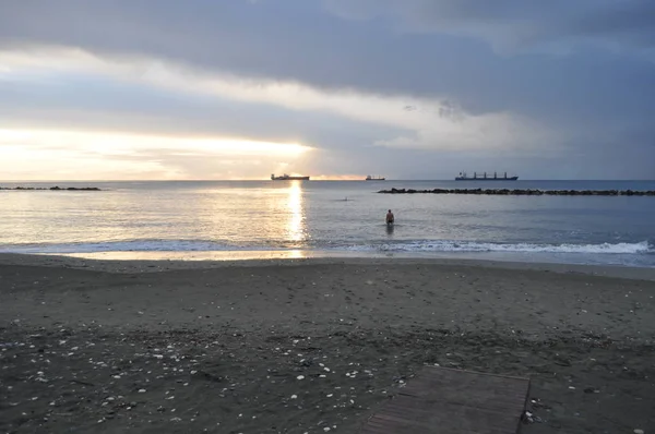 Hermoso Paisaje Marino Natural Atardecer — Foto de Stock