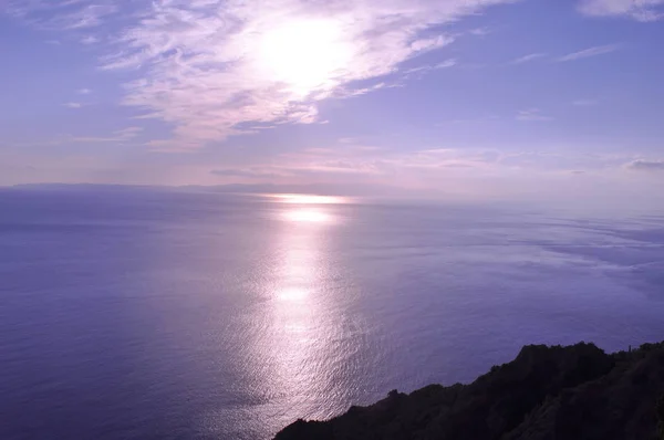 Hermoso Paisaje Marino Natural Atardecer — Foto de Stock