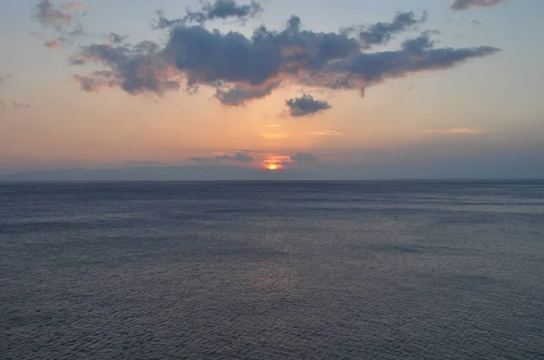 Hermoso Paisaje Marino Natural Atardecer — Foto de Stock