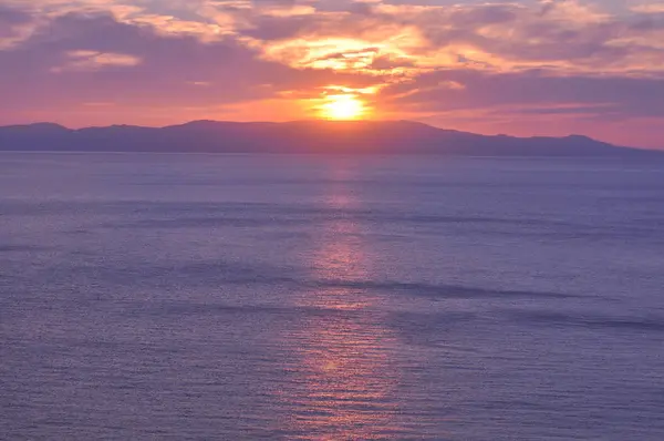 Красивый Морской Пейзаж Заката — стоковое фото