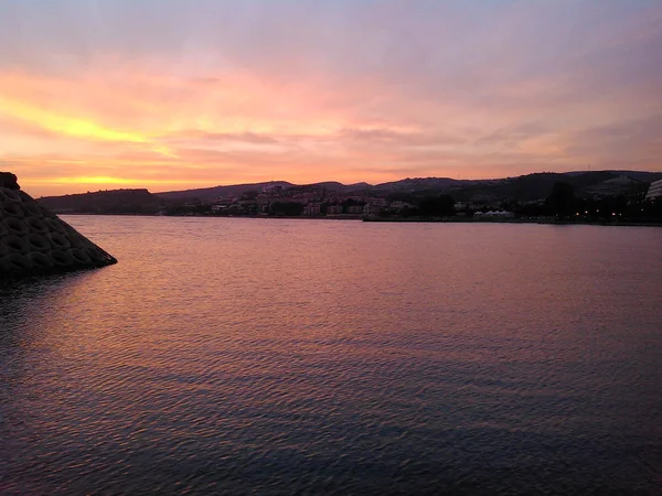 美しい夕日の自然の海の風景 — ストック写真