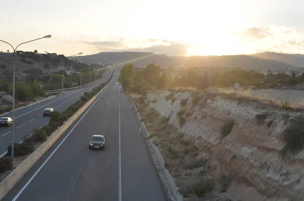 Bela Paisagem Rodovias Estrada — Fotografia de Stock