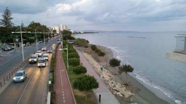 Limasol güzel gece manzara sokak