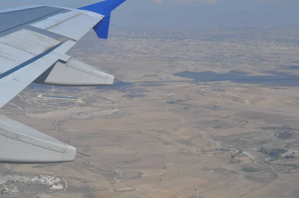 Hermosa Vista Desde Ventana Del Avión Chipre —  Fotos de Stock