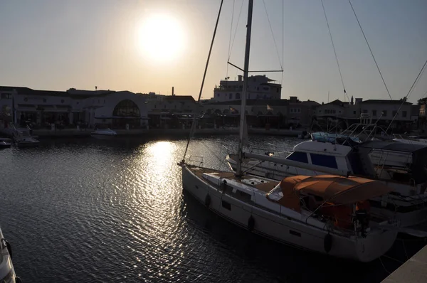 Gyönyörű Limassol Marina Cipruson — Stock Fotó