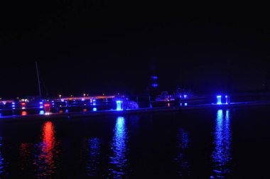 Kıbrıs'ta güzel Gece Limasol Marina