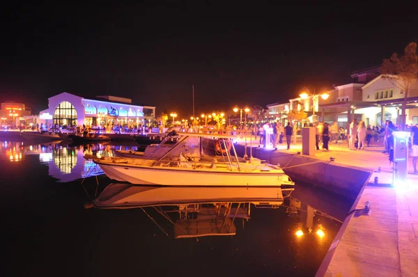 Den Vackra Natten Limassol Marina Cypern — Stockfoto