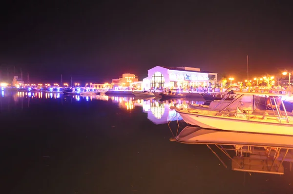 Bela Noite Limassol Marina Chipre — Fotografia de Stock